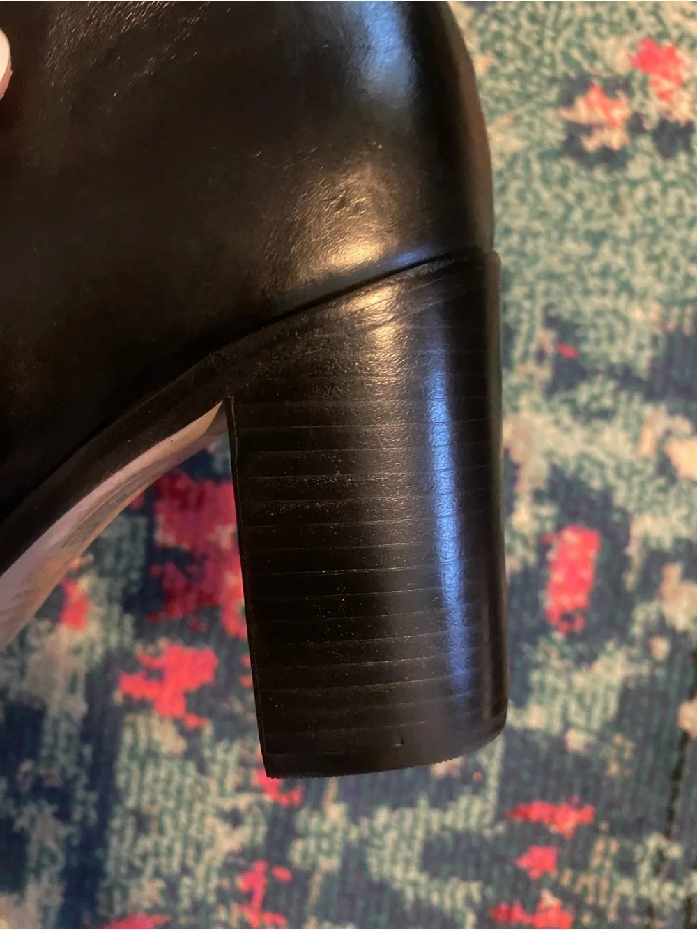 Schutz Mikki Black Leather Over The Knee Tall Block Heel Boots Size 9.5 NEW